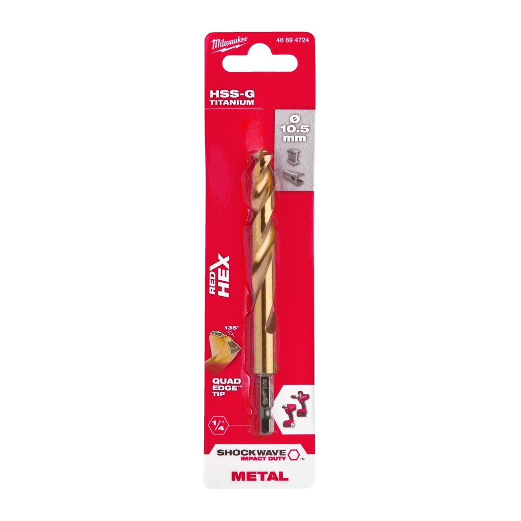 Wiertła_do_metalu_Shockwave_HSS-G_Tin_RED_HEX_Milwaukee_Shockwave_HSS-G_TiN_Red_Hex_10.5_mm_-_1_pc_1