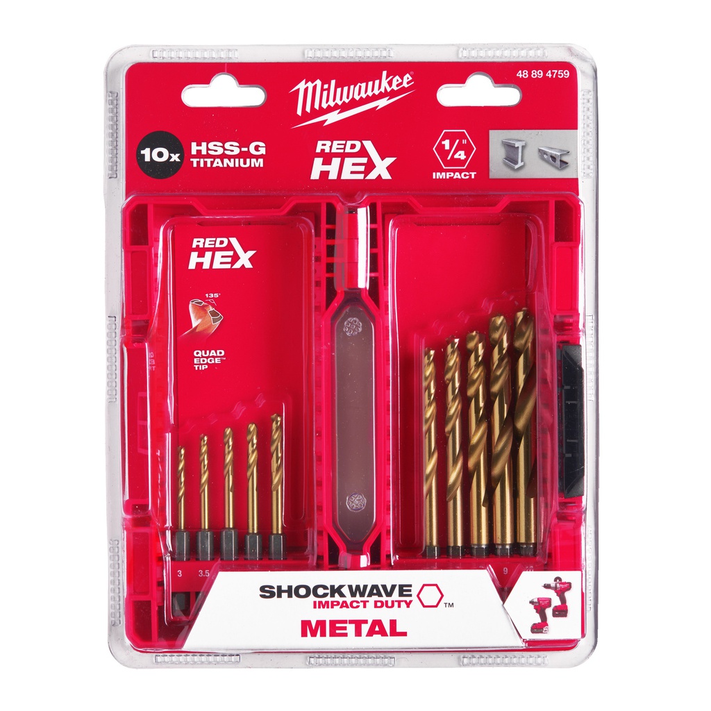 Wiertła_SHOCKWAVE™_HSS-G_TiN_RED_HEX_-_zestawy_w_plastikowych_kasetach_Milwaukee_Shockwave_HSS-G_TiN_Red_Hex_-_10_pc_Set_2