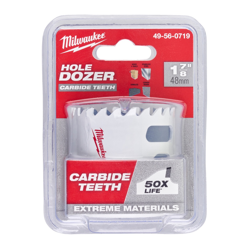 Otwornice_z_węglikiem_wolframu_HOLE_DOZER™_Carbide_Milwaukee_TCT_Hole_Dozer_Holesaw_48_mm_-_1_pc_1
