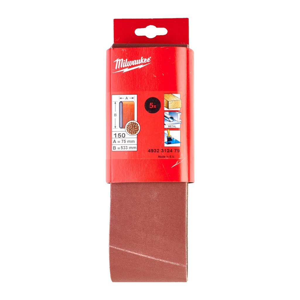 Taśmy_ścierne_75_x_533_mm_Milwaukee_75_x_533_GR_150_-_5_pcs_1