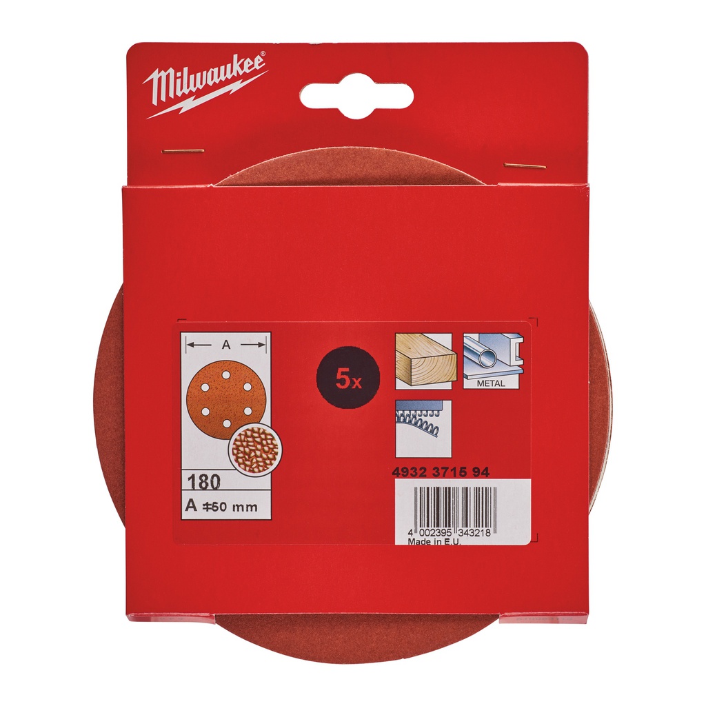 Taśmy_ścierne_⌀_150_mm_-_6_otworów_Milwaukee_150_mm_H_and_L_GR_180_-_5_pcs_1