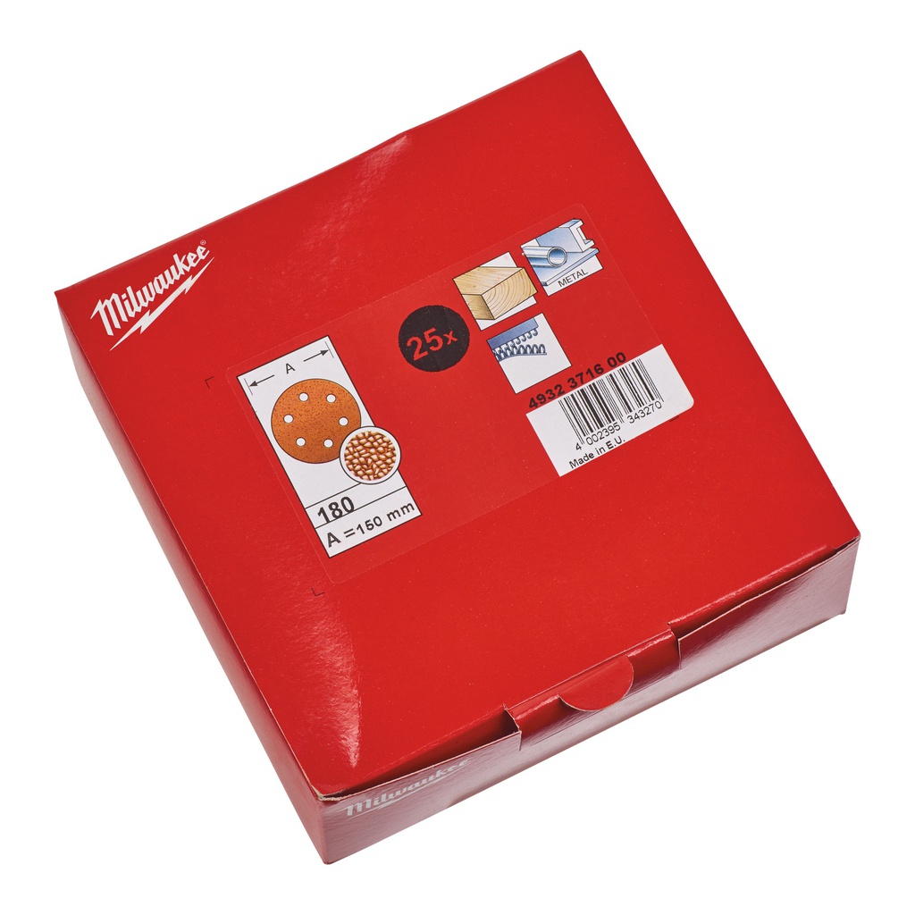 Taśmy_ścierne_⌀_150_mm_-_6_otworów_Milwaukee_150_mm_H_and_L_GR_180_-_25_pcs_1