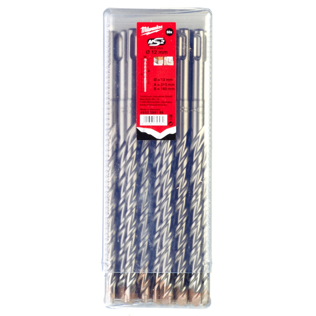 Wiertła_SDS-Plus,_2-ostrzowe_/_50_sztuk/op._Milwaukee_SDS-Plus_M2_12_x_210_-_50_pcs_1