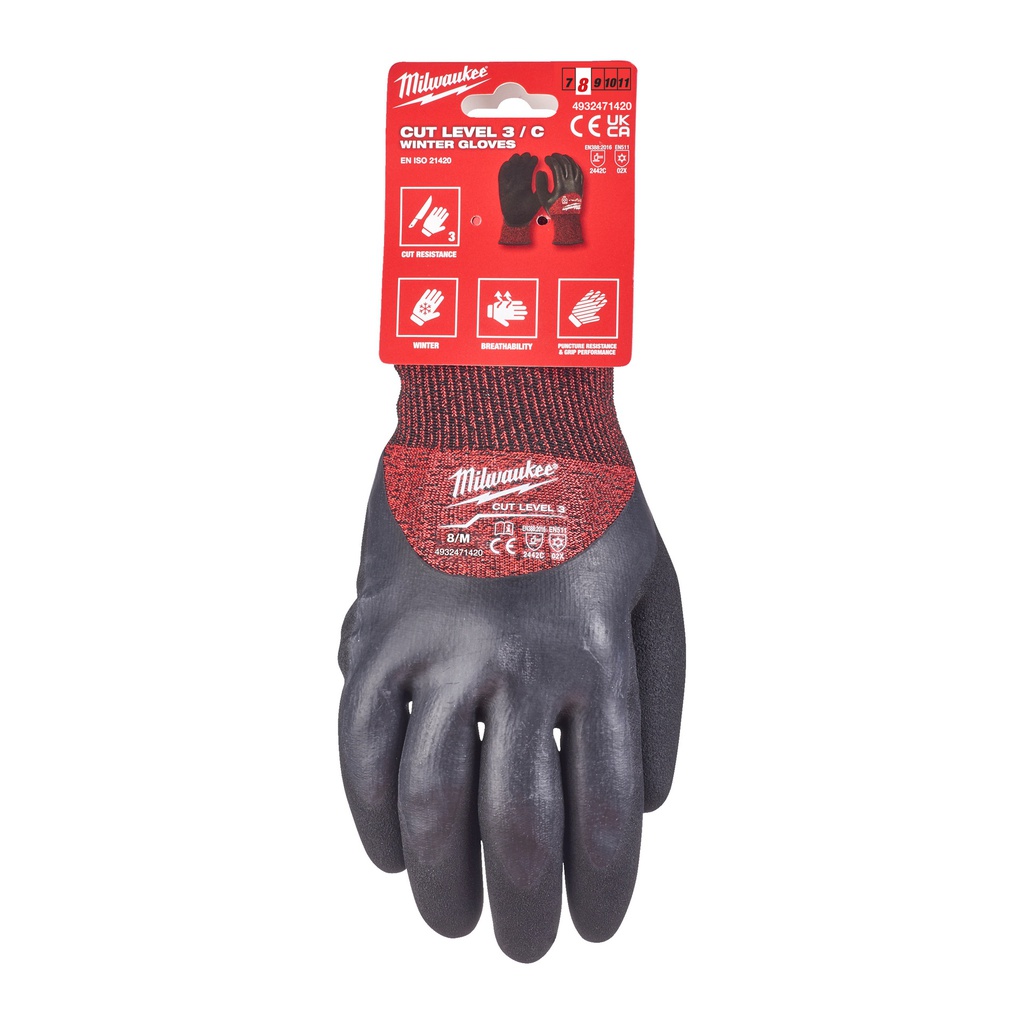 Rękawice_odporne_na_przecięcia_-_wersja_zimowa_-_poziom_ochrony_C_Milwaukee_Winter_Cut_C_Gloves_-_8/M_-_1pc_1