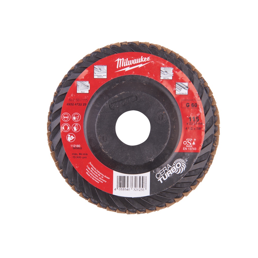 Tarcze_listkowe_CERA_TURBO™_Milwaukee_Flap_discs_CERA_TURBO_115_mm_/_Grit_60_1