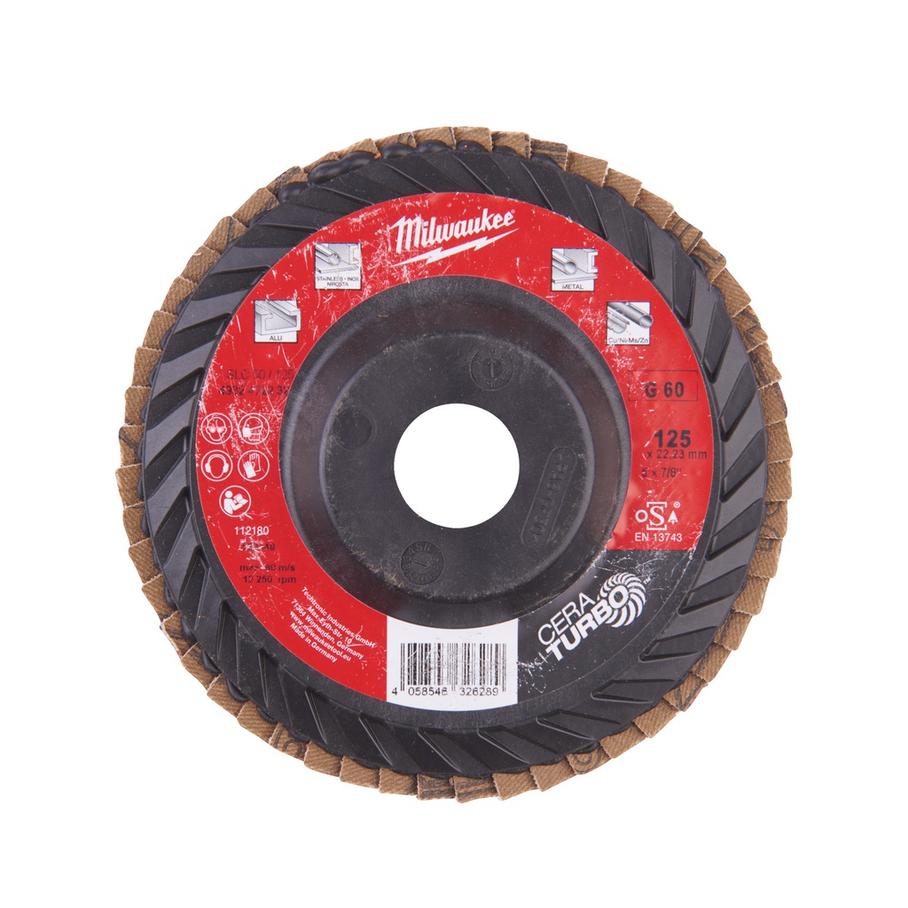 Tarcze_listkowe_CERA_TURBO™_Milwaukee_Flap_discs_CERA_TURBO_125_mm_/_Grit_60_1