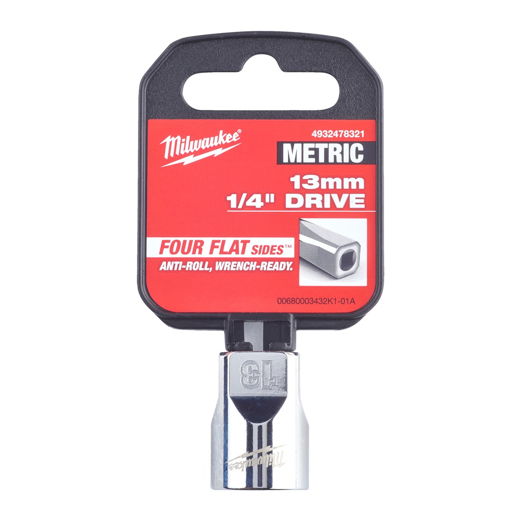 Nasadki_chromowane_¼″_Milwaukee_1/4_Drive_Socket_-_Metric_Standard_-_13_mm_1