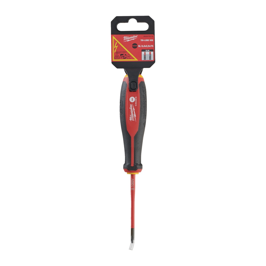 Wkrętai_izolowane_VDE_Milwaukee_Tri-Lobe_VDE_Screwdriver_-_Slotted_0.4_x_2.5_x_75_1