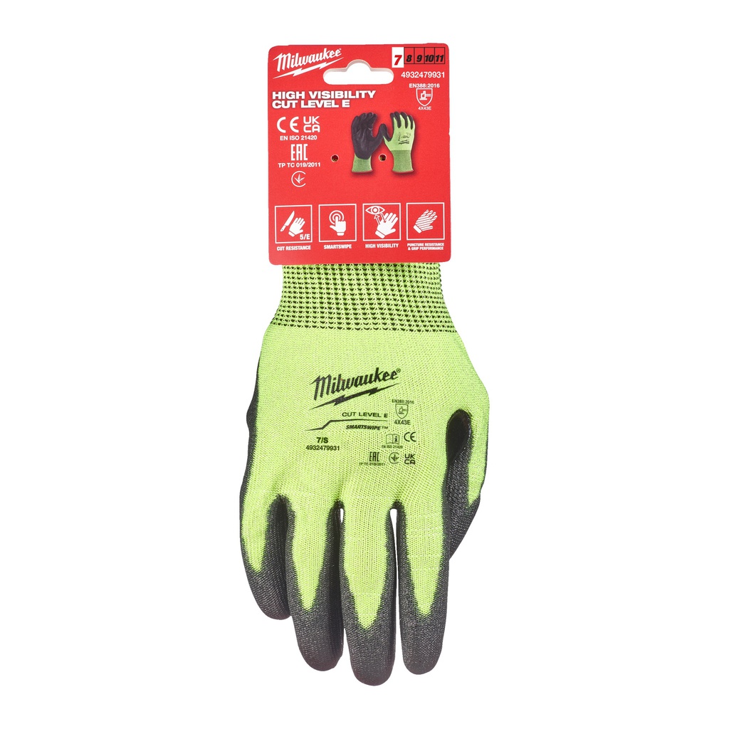 Rękawice_odporne_na_przecięcia_o_podwyższonej_widzialności_-_poziom_E_Milwaukee_Hi-Vis_Cut_E_Gloves_-_7/S_-_1pc_1