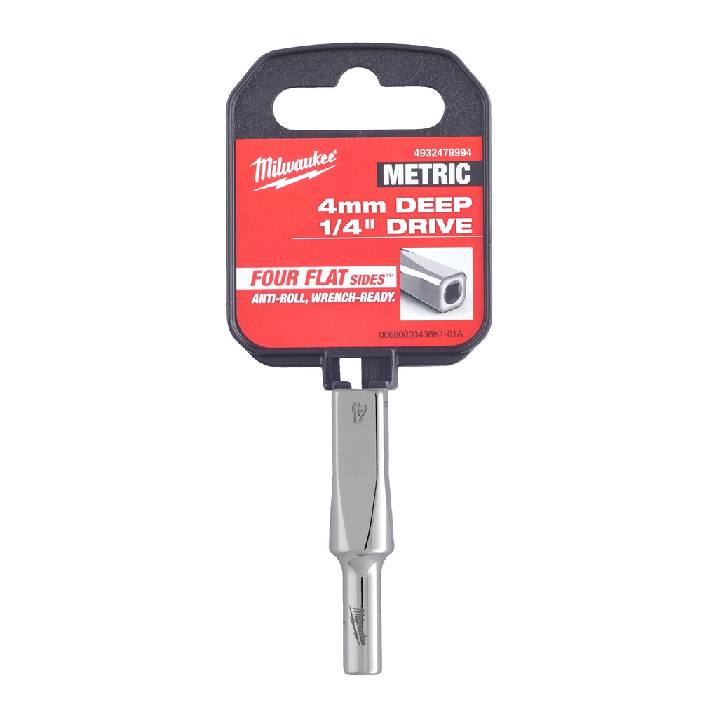 Nasadki_chromowane_¼″_Milwaukee_1/4_Drive_Socket_Metric_Deep_-_4_mm_1