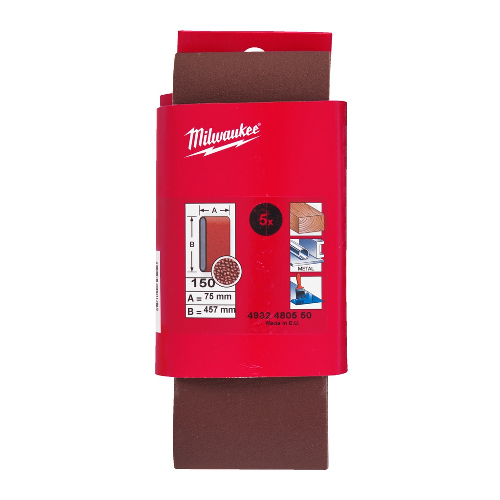 Taśmy_ścierne_75_x_457_mm_Milwaukee_Belt_75_x_457_P150_-_5_pcs_1