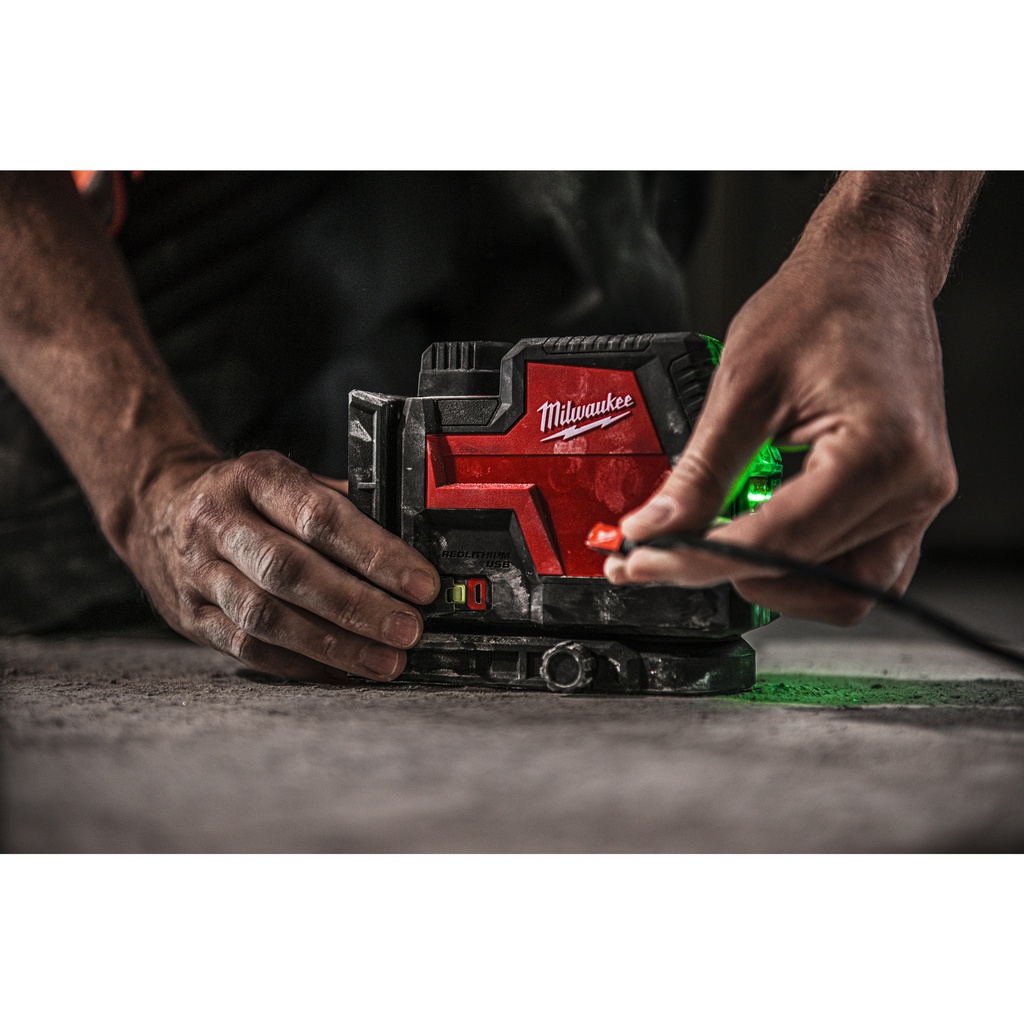REDLITHIUM™_USB_laser_zielony_krzyżowy_Milwaukee_L4_CLL-301C_5