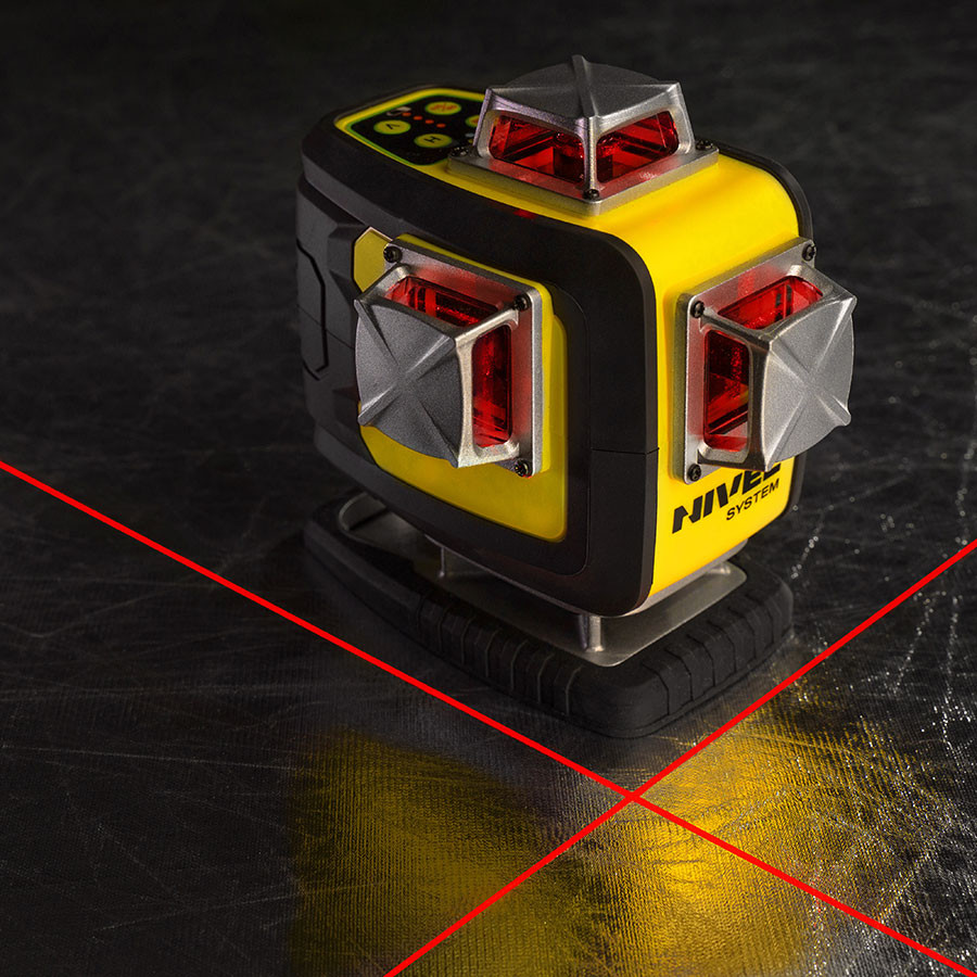 ZESTAW Laser krzyżowy Nivel System CL4D-R czerwony + statyw SJJM1EX + odbiornik RD800