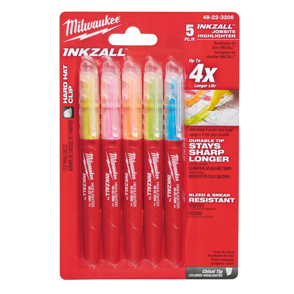 Zakreślacze_INKZALL™_Milwaukee_INKZALL_Highlighters_Coloured_-_5pc_10