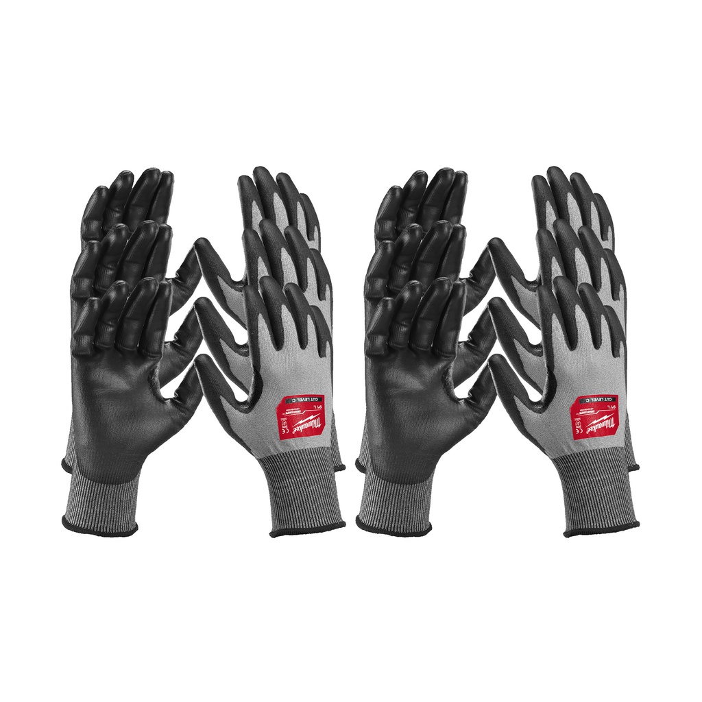 Rękawice odporne na przecięcia o wysokim poziomie manipulacyjności - poziom C Milwaukee | Pack Hi-Dex Cut C Gloves - 11/XXL - 12pc