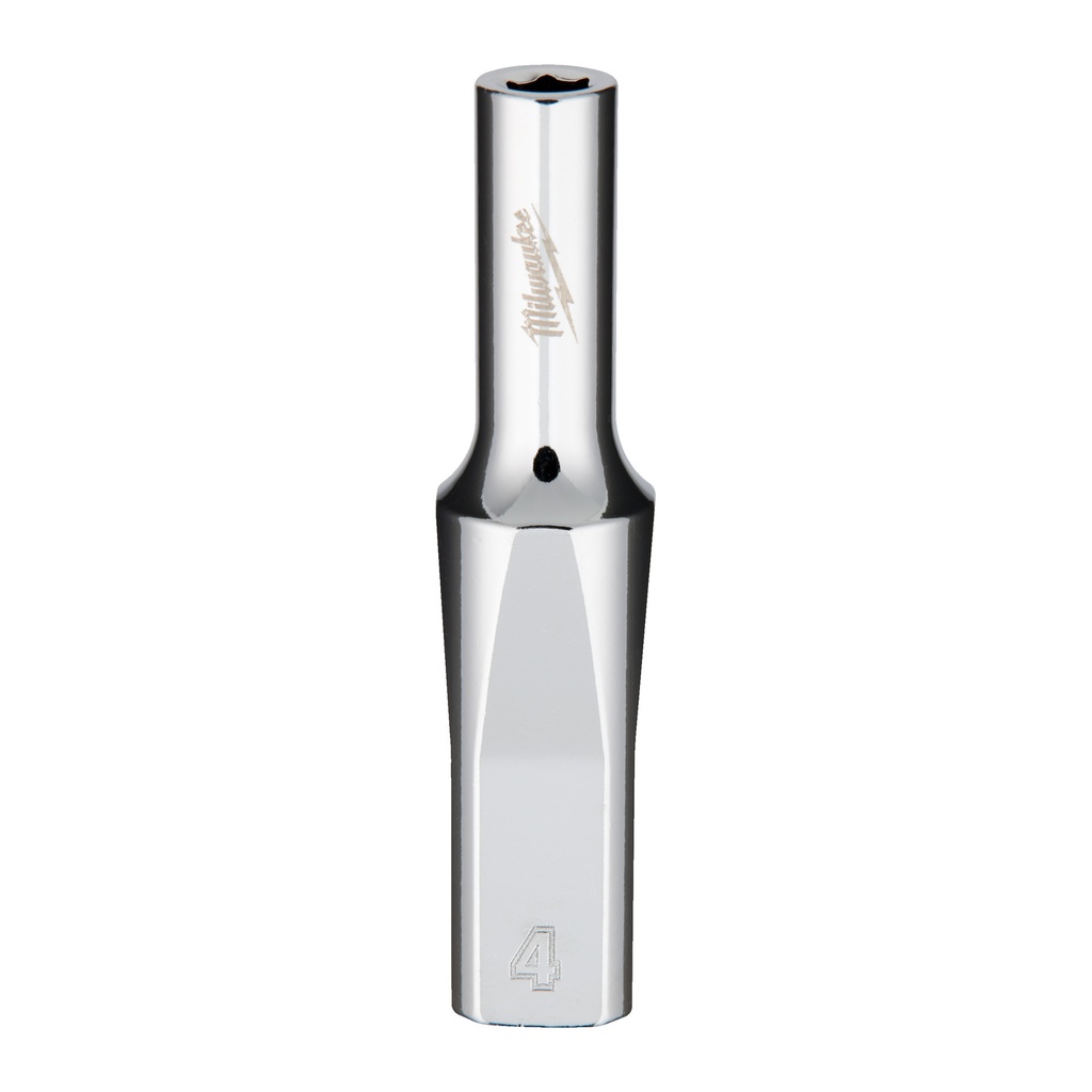 Nasadki chromowane ¼″ Milwaukee | 1/4 Drive Socket Metric Deep - 4 mm